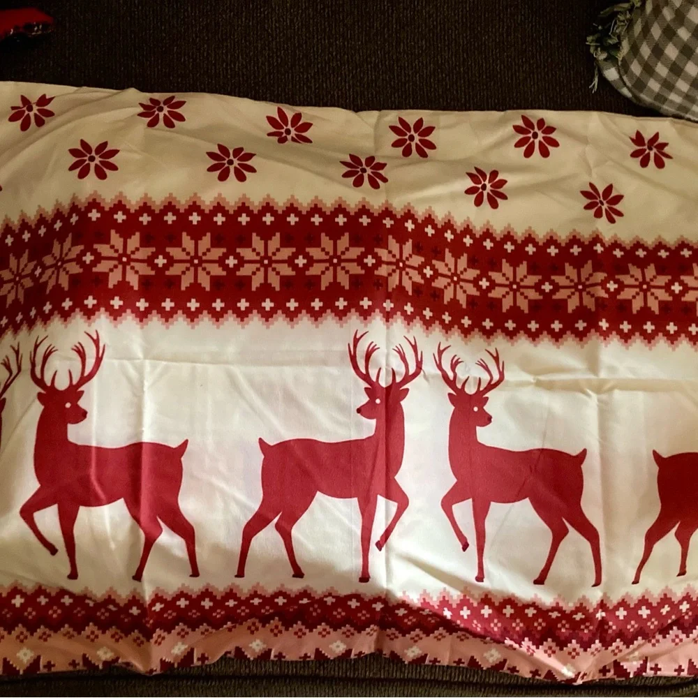 🍂Festive Fair Isles Reindeer Duvet and 2 Pillow Cases